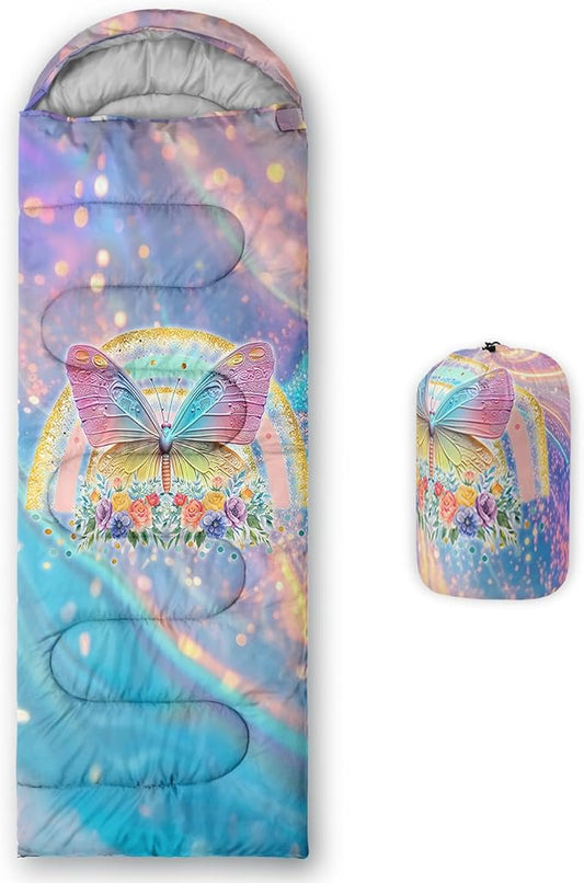 Print sleeping bag,sleeping bags,Outdoor Camping Sleeping Bag,Suitable For Children Boys And Girls Portable,Waterproof,Compact And Lightweight,Great For Outdoor Camping,Backpacking And Hiking