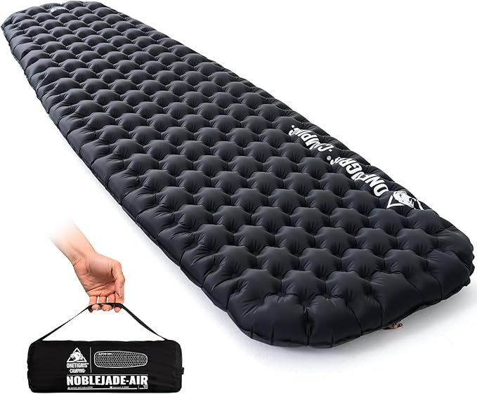 ONETIGRIS Noblejade Insulated Sleeping Pad with R7.3, Ultralight Inflatable Sleeping Pad Extreme Conditions Air Mattress withstands -22°F,Aluminum Film Insulation for Camping,Backpacking,Hiking