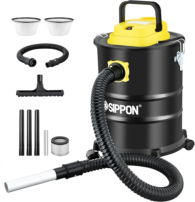 Ash Vacuum Cleaner, Pellet Stove Vacuum Cleaner with Blower Function, 1000W Powerful Suction 4 Gallon All-in-One Ash Vacuum for Fireplaces, Pellet Stoves