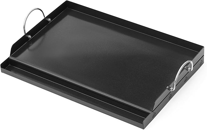 Onlyfire Universal BBQ Griddle with Handles for Most Grills, Ceramic Coated Non-stick Flat Top Griddle for Outdoor Cooking, 18"L x 12.6"W x 2.8"H "