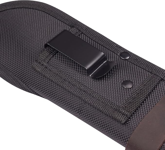 Full Tang Machete bushcraft machete with Sheath 12.4 Inch wood handle for Yard Work Controlled Chopping & Cutting, Gardening,Camping and Bushcraft