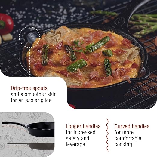 Victoria 6.5 Inch Mini Cast Iron Skillet. Small Frying Pan,Seasoned with 100% Kosher Certified Non-GMO Flaxseed Oil (SKL-206)