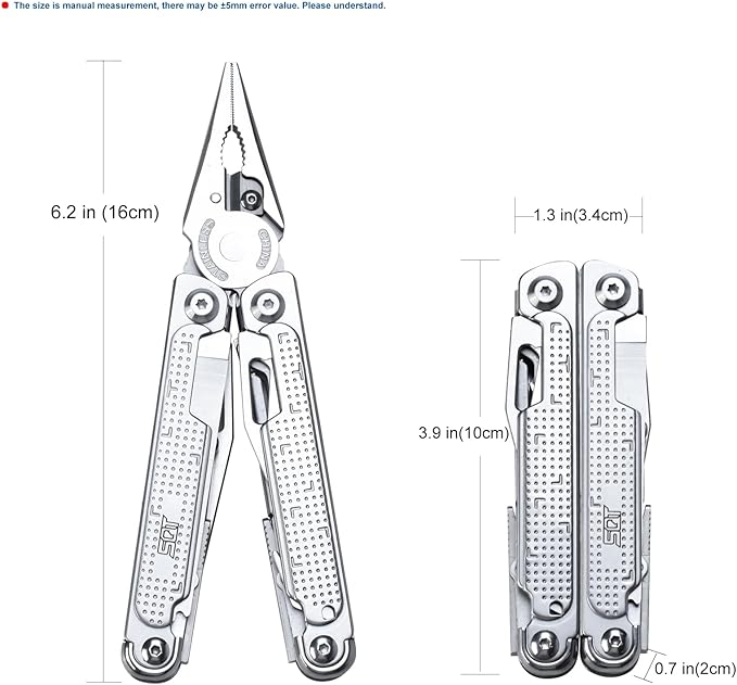 SQT2048 20-in-1 Multitool, Foldable & Self-Locking, Professional Tool for DIY, Home Repairs, Outdoor Camping – Must-Have Gifts for Men, Compact, Durable, All-in-One Tool for Every Task