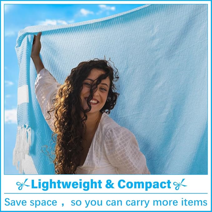 Oversized Turkish Beach Towel Blanket XXL Cotton Sandproof Towels Boho Woven Extra Large Big Sand Free Giant Throw Blankets Huge Quilt XL Picnic Camping Necessities Cloud for Adult Gifts
