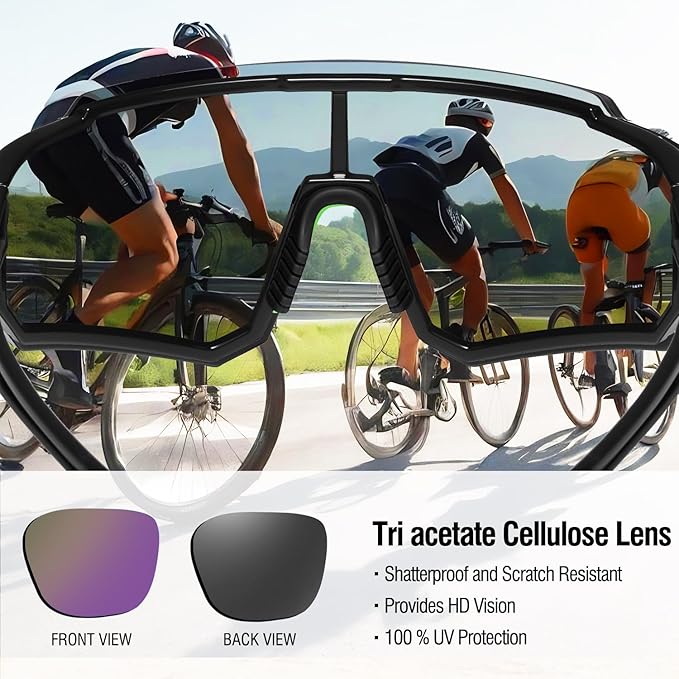 DUCO Polarized Sports Sunglasses for Men Women UV400 Protection Baseball Cycling Running Fishing Sunglasses DC0068