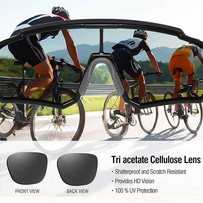 DUCO Polarized Sports Sunglasses for Men Women UV400 Protection Baseball Cycling Running Fishing Sunglasses DC0068
