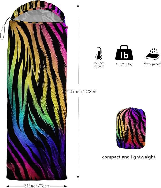 Print sleeping bag,sleeping bags,Outdoor Camping Sleeping Bag,Suitable For Children Boys And Girls Portable,Waterproof,Compact And Lightweight,Great For Outdoor Camping,Backpacking And Hiking