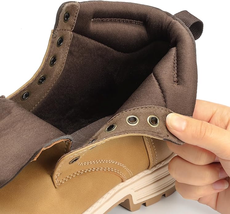 ANJOUFEMME Combat Hiking Boots for Women- Ladies Casual Outdoor Ankle Work Boots Lightweight Lace up Winter Shoes for Backpacking Trekking Walking