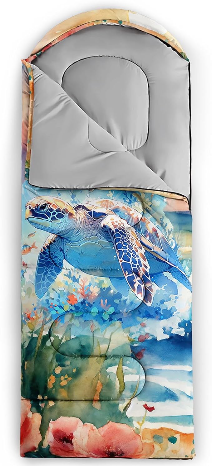 Kids Sleeping Bag for Boys Girls,Checkerboard Cat Print-Lightweight Warm Portable Outdoor Indoor-Waterproof Cold Weather Resistant Sleeping Bag for Camping Hiking