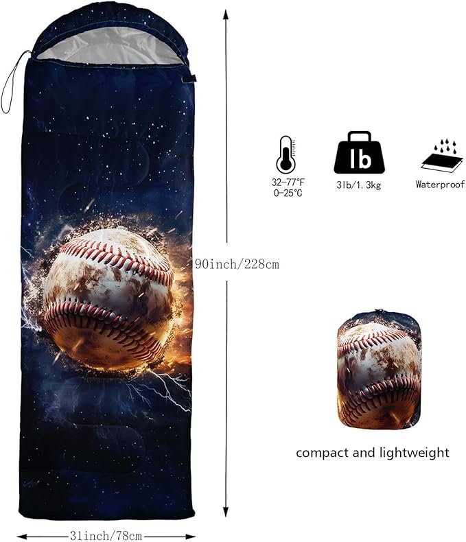 Kids Sleeping Bag for Boys Girls,Checkerboard Cat Print-Lightweight Warm Portable Outdoor Indoor-Waterproof Cold Weather Resistant Sleeping Bag for Camping Hiking