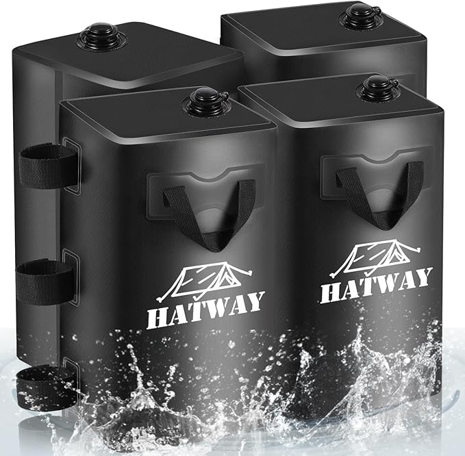 Canopy Weights,176 LBS Water Bag Set of 4 Leg Weights for Pop Up Canopy,Gazebo,Canopies,Tent-4 * 20L-Black