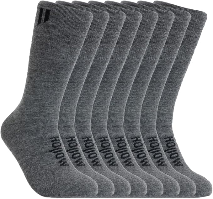 HOLLOW Alpaca Boot Socks for Men and Women, Moisture Wicking Alpaca Socks for Hiking, Running, Temperature Regulating