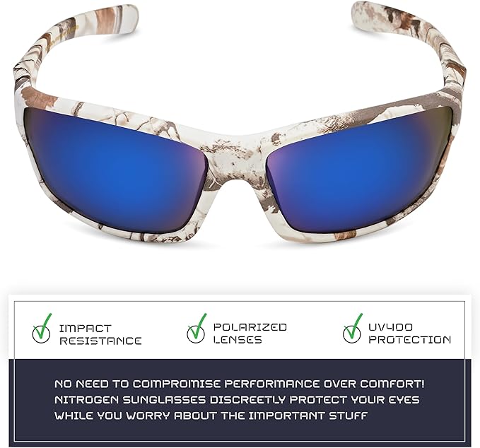 Nitrogen Polarized Wrap Around Sport Sunglasses for Men Women UV400 Driving Fishing Running Sun Glasses