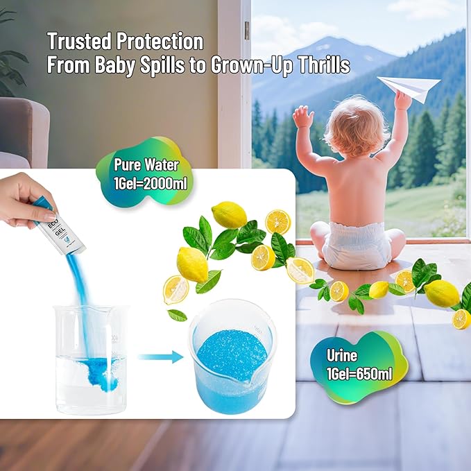 25 Portable Toilet Bags with 25 Poo Gels, 8 Gallon Leak-Proof Camping Toilet Waste Bags โ Absorbent Gel Value Pack for Portable Potty, RV, Hiking, Travel, Outdoor Use