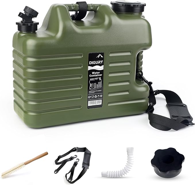 5 Gallon Water Jug, Camping Water Container BPA Free Water Storage with Spigot No Leakage Portable Emergency Water Tank for Outdoor Hiking Camping Picnic Supplies