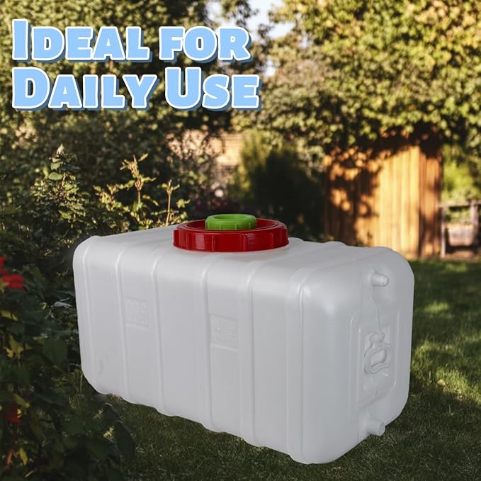 29 Gallon Potable Water Storage Containers Long Term,Water Tank with Spout Kit,Portable Water Storage Barrel for Outdoor Camping,Picnicking, RV and Household Water Use
