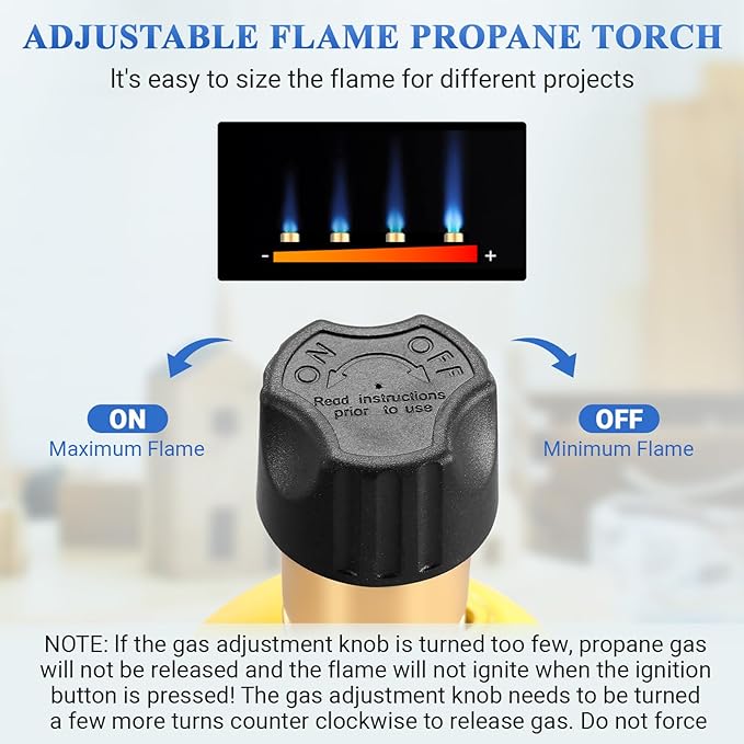 Mapp Gas Torch, Propane Torch Kit with Included Holster and 5ft Hose, Trigger Start propane torch for Brazing, Soldering, DIY