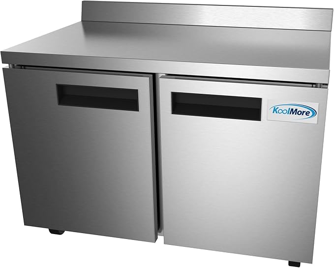 KoolMore FWT-2D-12C Commercial, Freezer Double Door, Stainless Steel
