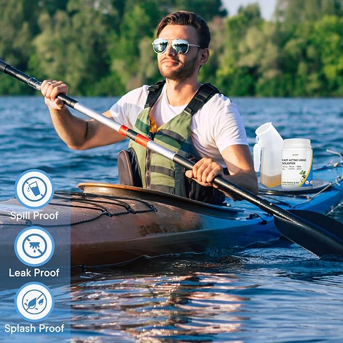 1.1LB Urine Super Absorbent with Spoon, Toilet Gel Powder for Portable Bedpans, Eco Gel Camping Toilet Chemicals, Sodium Polyacrylate Solidifier for Pet Loo, Urinal Deodorizer - by Qucship