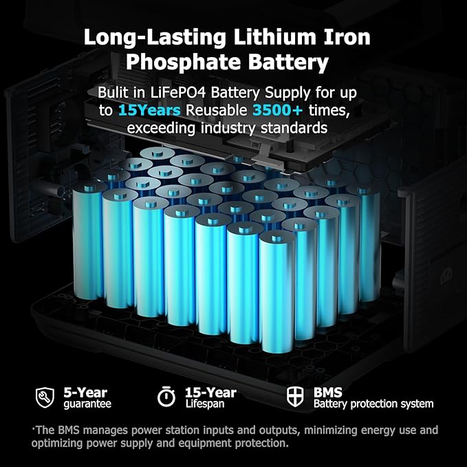 OUKITEL P2001 Plus Portable Power Station 2048Wh LiFePO4 Battery, 2400W AC Output & 1800W Fast Charge, Solar Generator for Home Backup, Outdoor Camping, RV Travel with APP Control