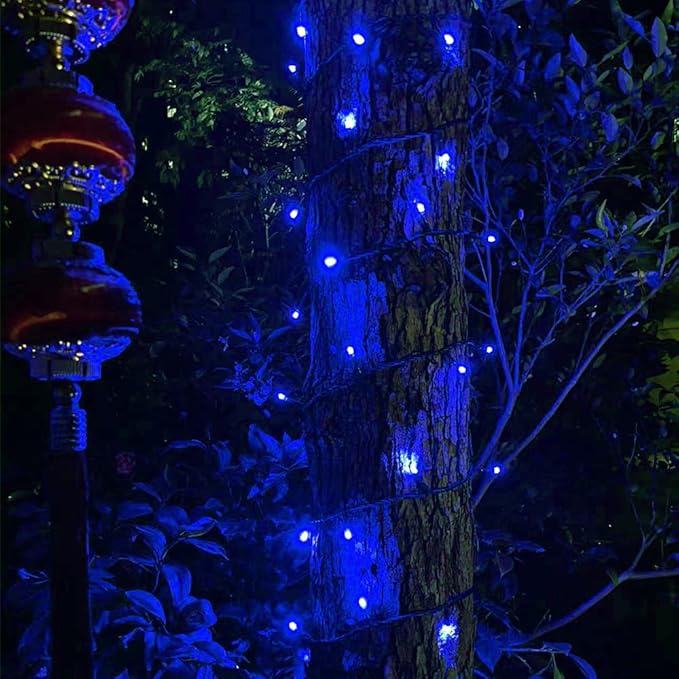 33ft 12V Low Voltage String Lights-Low Voltage Landscape Lights-Works with Landscape Lighting Systems -for Indoor Outdoor Xmas Tree Wedding Party Decoration(Blue)