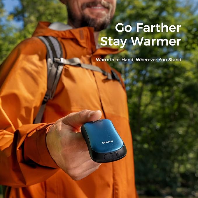OCOOPA Magnetic Hand Warmers Rechargeable 2Pack, IP45 Water Resistant, UL Certified, Ergonomic Electric Hand Warmer, Up to 9hrs, Pocket Size, Raynauds, Golf, Outdoor, Tech Gifts for Men, UT4 Urban