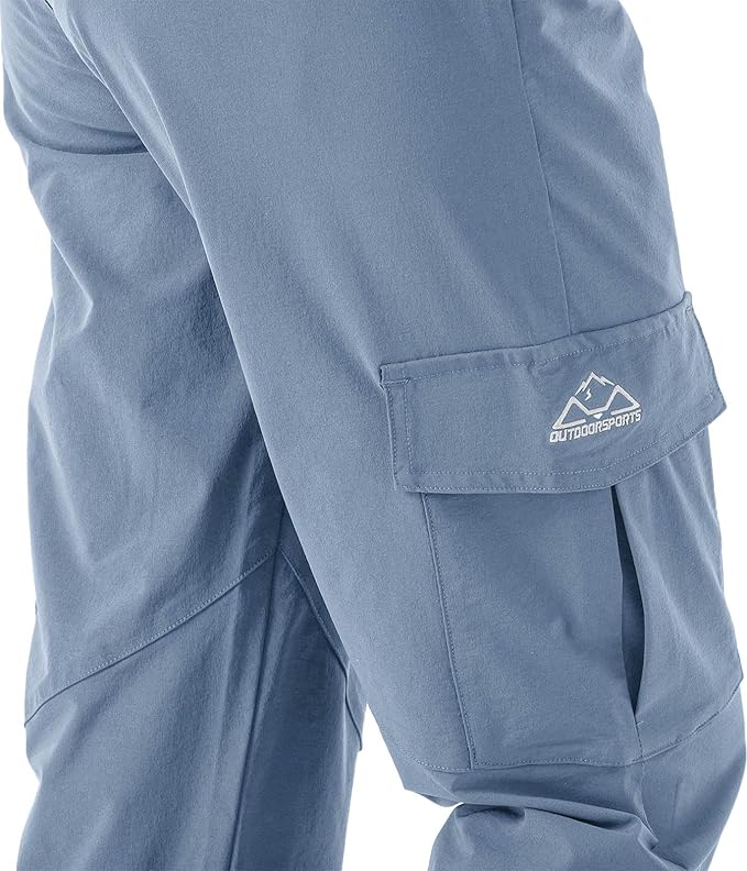 Rdruko Women's Hiking Cargo Pants Water-Resistant Quick Dry UPF 50+ Travel Camping Work Pants Zipper Pockets