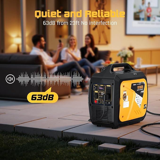 2400W Lightweight Portable Inverter Generator with Clean Power for Home, Camping, RV, Tailgating & Emergencies | Eco-Mode, CO Protection, Parallel Ready, Ultra-Quiet Gas Generator