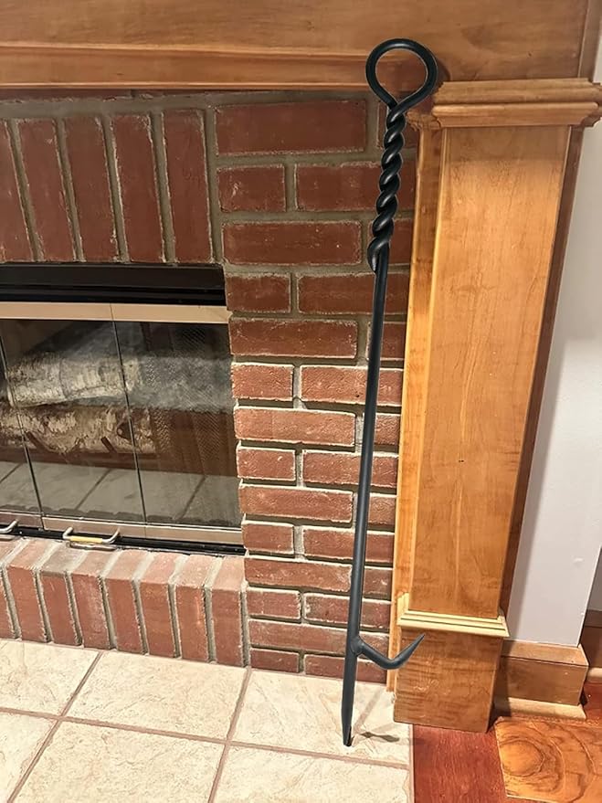 Fire Poker. 40 Inch, Strong & Sturdy and Durable One Piece Fire Pit Poker. Sturdy Extra Long Fireplace Poker with Strength. Perfect Fire Poker for Camping, Backyard Fire Pit and Fireplace.