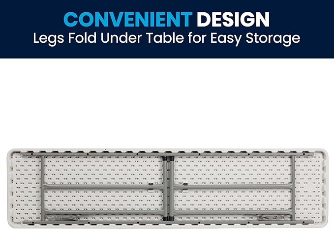 Flash Furniture Kathryn 5 Pack 6-Foot Rectangle Granite White Plastic Folding Training/Seminar Table