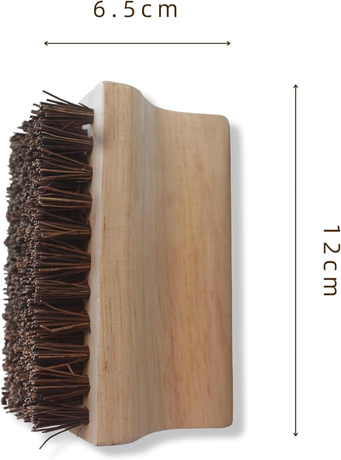 Generic Eco-Friendly BBQ Grill Brush/Scrubber Palmyra (Safe-Contains No Metal Bristles), Beige