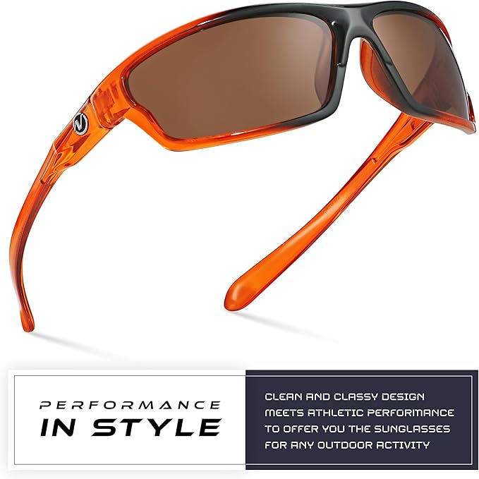Nitrogen Polarized Wrap Around Sport Sunglasses for Men Women UV400 Driving Fishing Running Sun Glasses