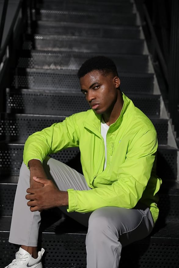 TRAILSIDE SUPPLY CO. Mens Windbreaker Jackets Lightweight Packable Jacket,Windproof and Dustproof