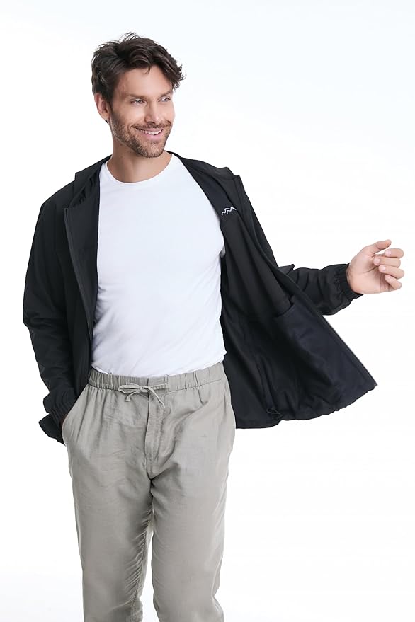 TRAILSIDE SUPPLY CO. Men's Sun Protection Cycling Jacket Lightweight Windbreaker