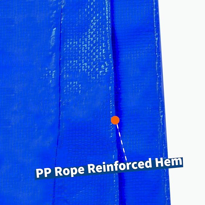 3 in a Pack, Maximize Value, Minimize Cost, Multipack Advantage with Budget-Friendly Poly Tarps, 2.5 Mil Cheap Large Light Tarps, Multipurpose Waterproof Protective Cover, 10x12 Feet, Blue