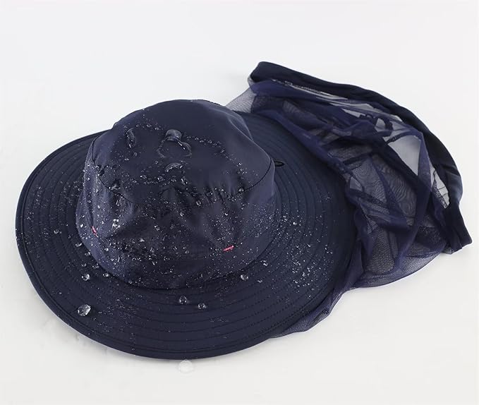 Connectyle Men's Mosquito Net Hat for Fishing Gardening Beekeeping Hiking Boonie Hat Outdoor UPF 50+ UV Sun Protection Hat