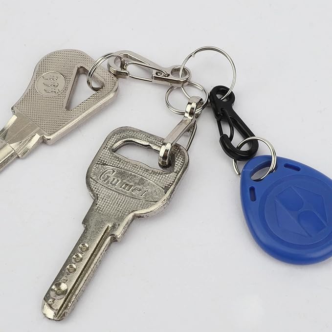 SWATOM Small Mini Carabiner Clip Tiny Spring Snap Hook Keychains Micro Carabiners for Paracord EDC Alloy Key Rings Outdoor Hiking Fishing Camping Backpack Accessories