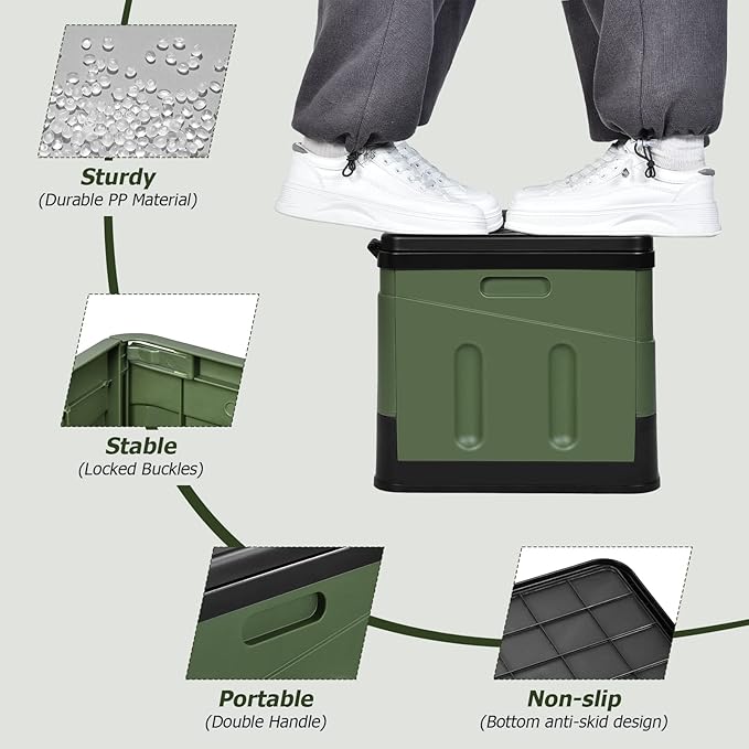 Portable Foldable Camping Toilet for Adult, Large Travel Porta Potty for Men&Women, Car/Caravan/Camper Toilet/Travel/Mobile Toilet, Lightweight & Multifunctional