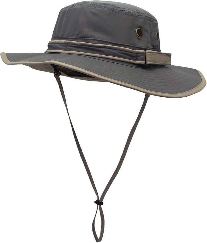 Home Prefer UPF50 Mens Sun Hat with Neck Flap Quick Dry UV Protection Cap Womens Wide Brim Fishing Hat Neck Flap Beach Garden