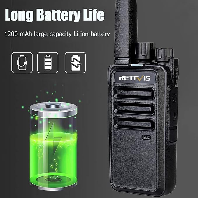 Retevis RT68 Two Way Radio Long Range Walkie Talkies for Adults,Compact, Rugged, Heavy Duty 2 Way Radios Rechargeable with USB Charging Base, for School Restaurant Church Business(10 Pack)