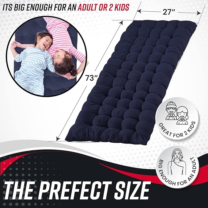 Vaygway Outdoor Camping Cot Pads Mattress- Soft Comfortable Lightweight Thick Cotton Sleeping Cot- Portable Hiking, Traveling, Backpacking Waterproof Bottom Pad Mattress