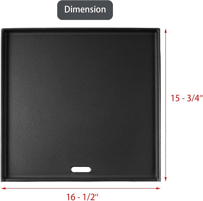 16.3 x 15.8” Griddle Flat Top 7672 Grill Replacement Parts for Weber Genesis E-325S S-325S SX-325S EX-325S Spirit 200 300 Series Genesis II 300 II 400 Series Smokefire EX4 EX6 Accessories Cast Iron