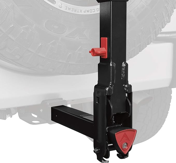 Allen Sports Premier Locking Quick Release 4-Bike Carrier for 2 Inch Hitch on Vehicles with Spare Tire, Model 400QR, Black