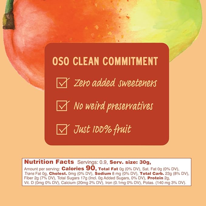 Oso Snacks Dried Mango Bundle | Big Bag + Snack Size (23oz + 1oz) | No Sugar Added | No Preservatives | 100% Fruit | No GMO | Simply Fruit. Simply Delicious.