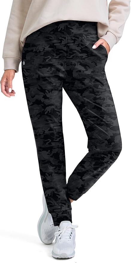 G Gradual Women's Fleece Lined Joggers High Waisted Water Resistant Thermal Hiking Pants Cold Weather Sweatpants with Pockets