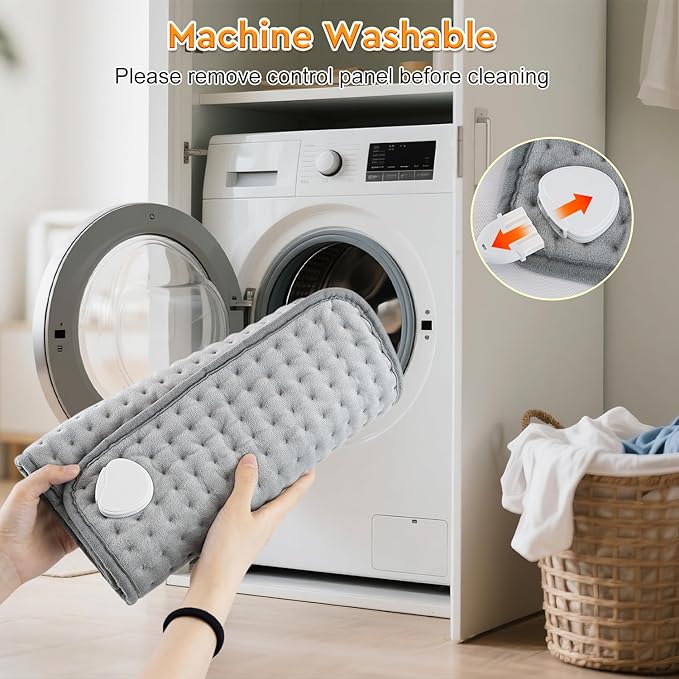 Heating Pad for Back Pain & Period Cramps Relief - Birthday Gifts for Women Men Mom Dad, Portable Electric Neck and Shoulder Heating Pads Large, 10 Heat Settings, ETL Certified, 12"x24"