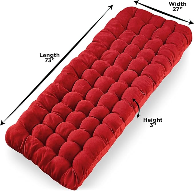 Zone Tech Camping Cot Mattress Pad Premium Quality Outdoor Comfortable Thicker Cotton Sleeping Cot Lightweight Waterproof Bottom Pad Mattress for Adult, Kid