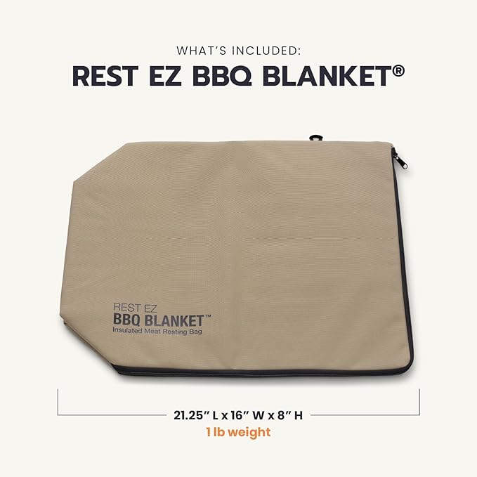Rest EZ BBQ Blanket® - Insulated Meat Resting Bag for Moisture Retention and Tender BBQ - Heavy-Duty with Wide Mouth Design for Briskets, Pork Shoulders, Steaks