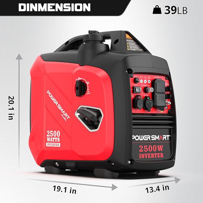 PowerSmart 2500-Watt Portable Inverter Generator with CO Protect for Camping