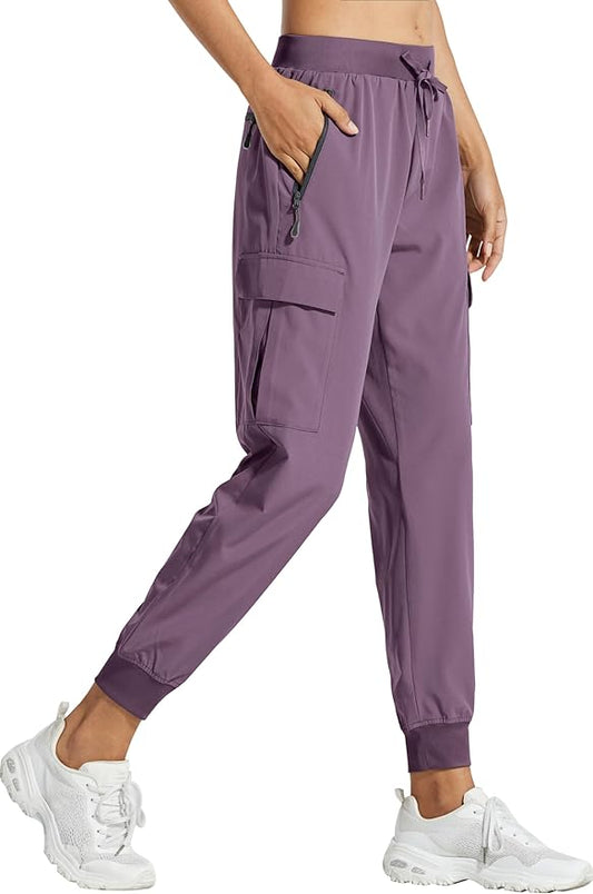 Libin Women's Cargo Joggers Lightweight Quick Dry Hiking Pants Athletic Lounge Casual Travel